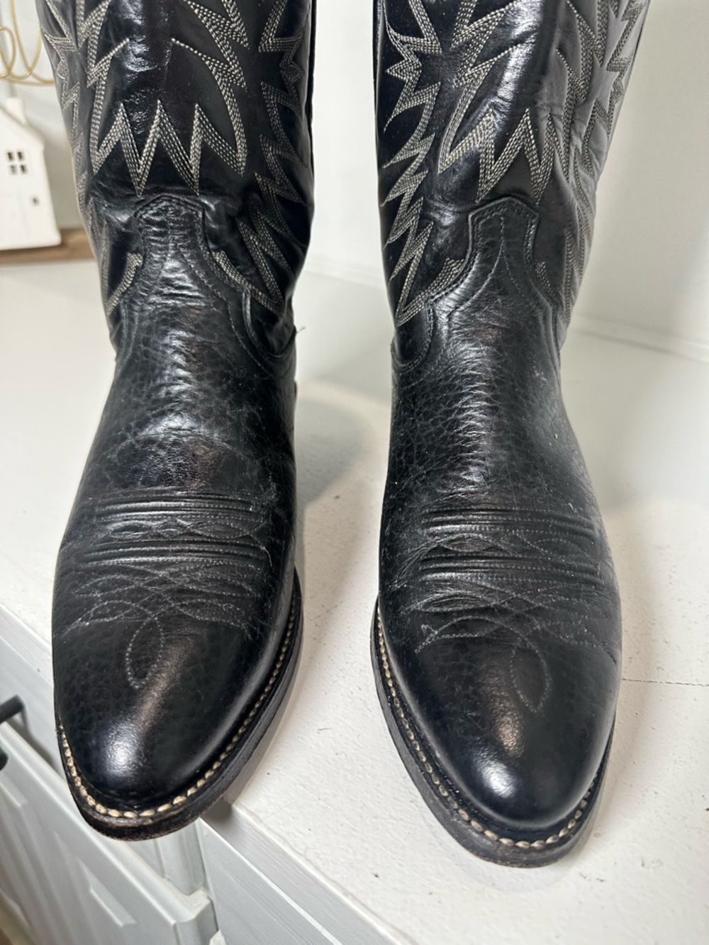 Vintage Dan Post Western Boots Womens 9.5 Brown Leather Cowboy Classic USA - Picture 3 of 9